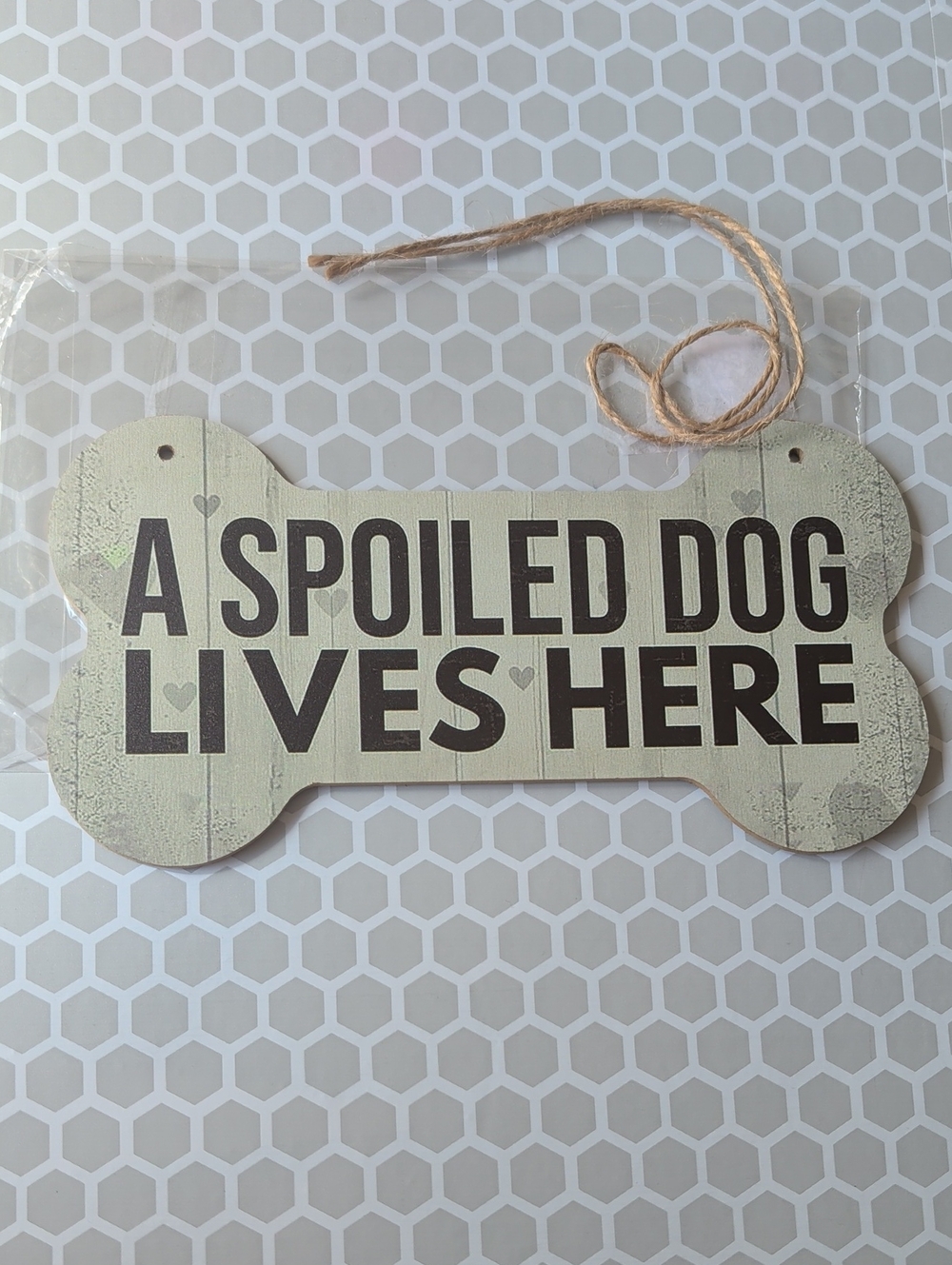 A Spoiled Dog Lives Here Small Decor Sign New